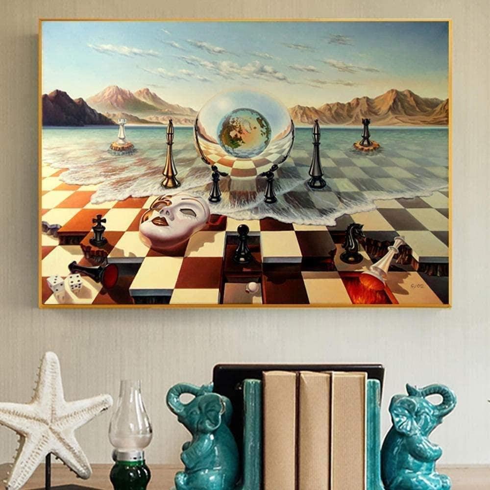 Salvador Dali Puzzles Wooden Surrealism Chess Sea Abstract Weird Adult 1000 Piece Puzzles Children Adult Birthday Gift