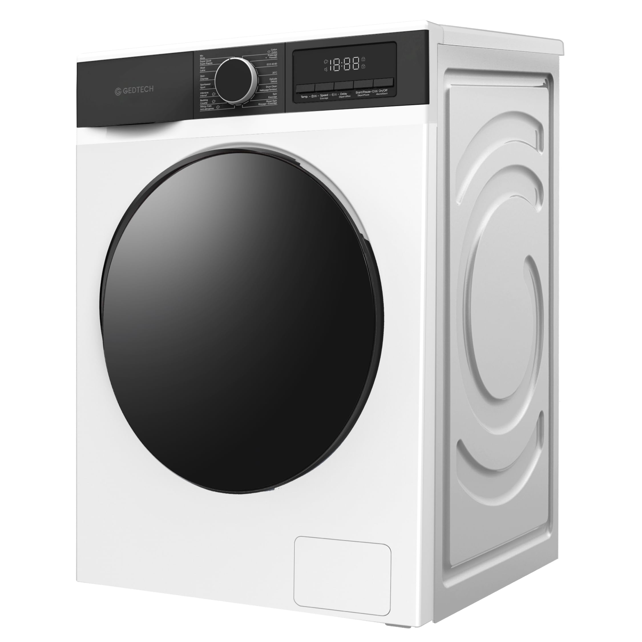 GEDTECH Lave-linge frontal GLL121400WH 12 Kg 1400 tr/mn 16 programmes Blanc
