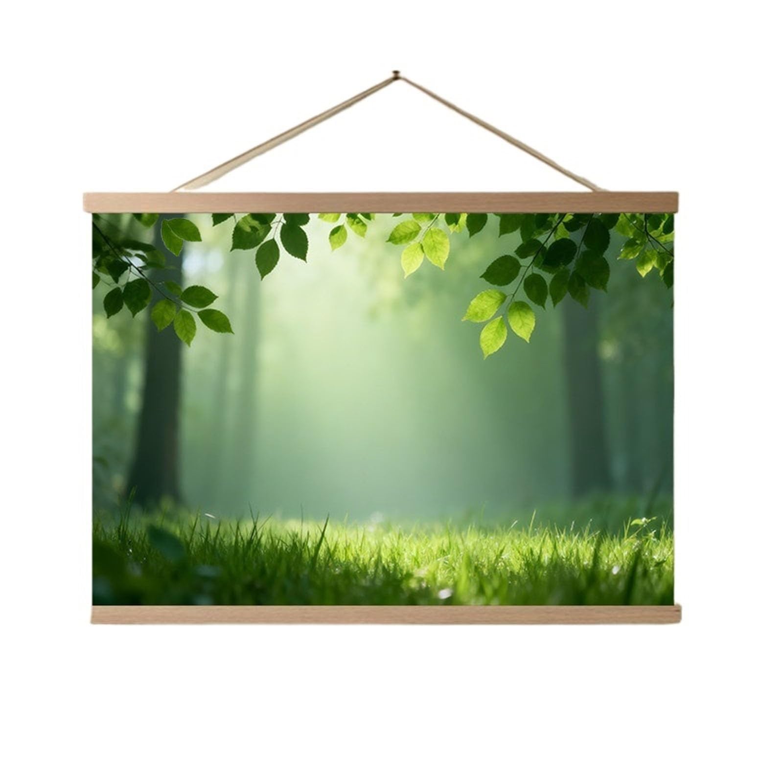 Cubre cuadro eléctrico de tela para despachos y salones elegantes con motivos forestales