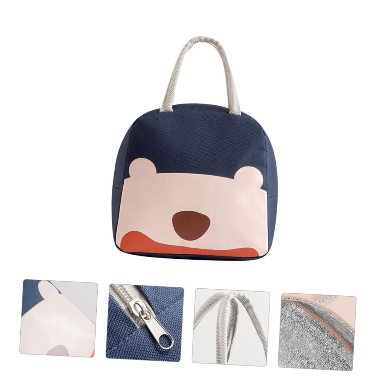 Bolsa de Almuerzo Oxford Azul Marino Asa, y Térmica