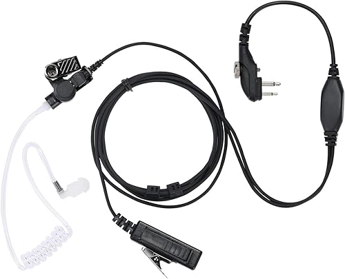 Miniatura 6 de Auricular con gancho para la oreja con micrófono compatible con Hytera PD550 PD562 TD500 TD562 Radio bidireccional, material PU, negro