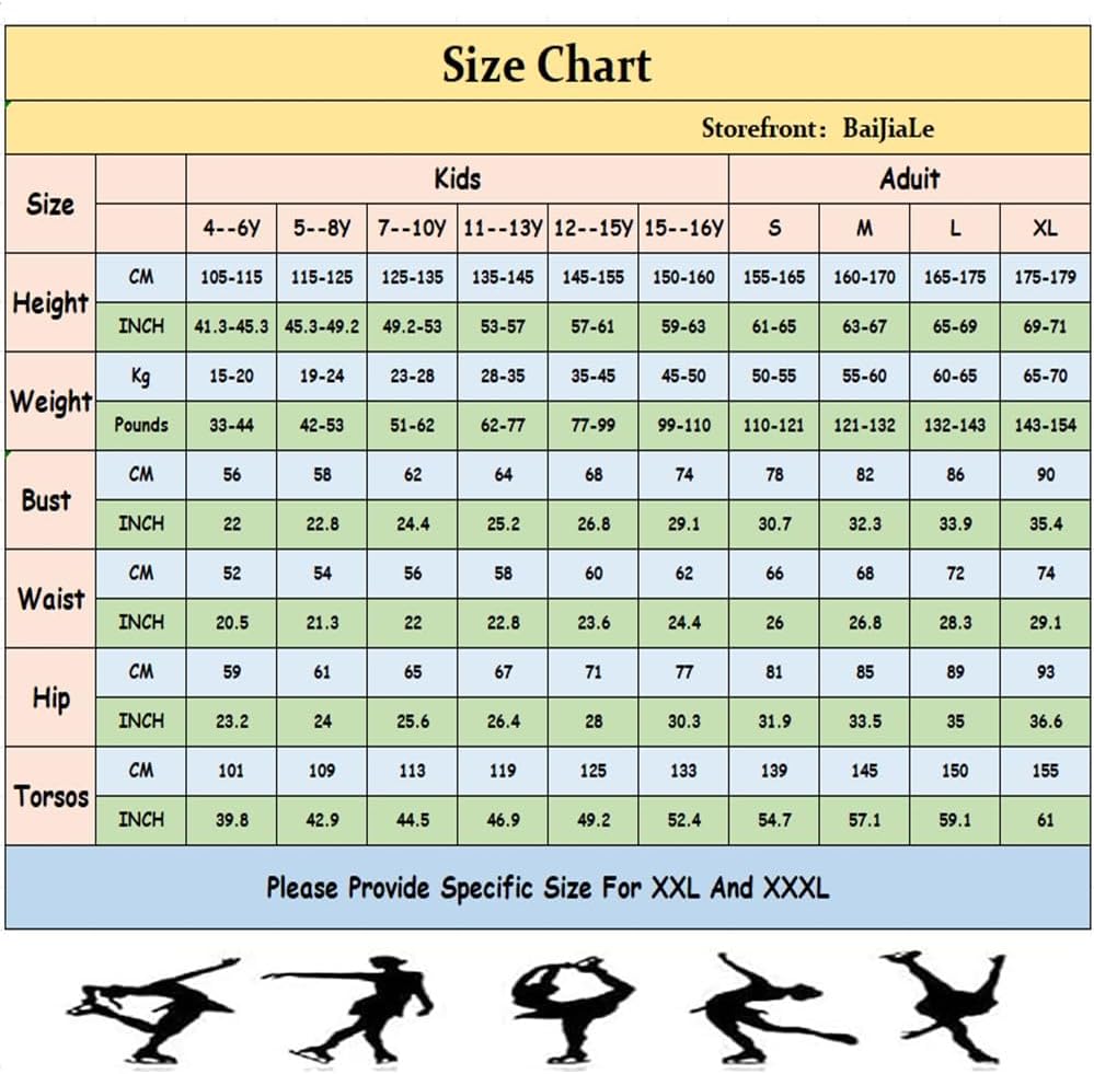 JRUIA Women's Figure Skating Dress Girls' Ice Skating Clothing Elasticity Adults Professional Gymnastics Dance Costumes