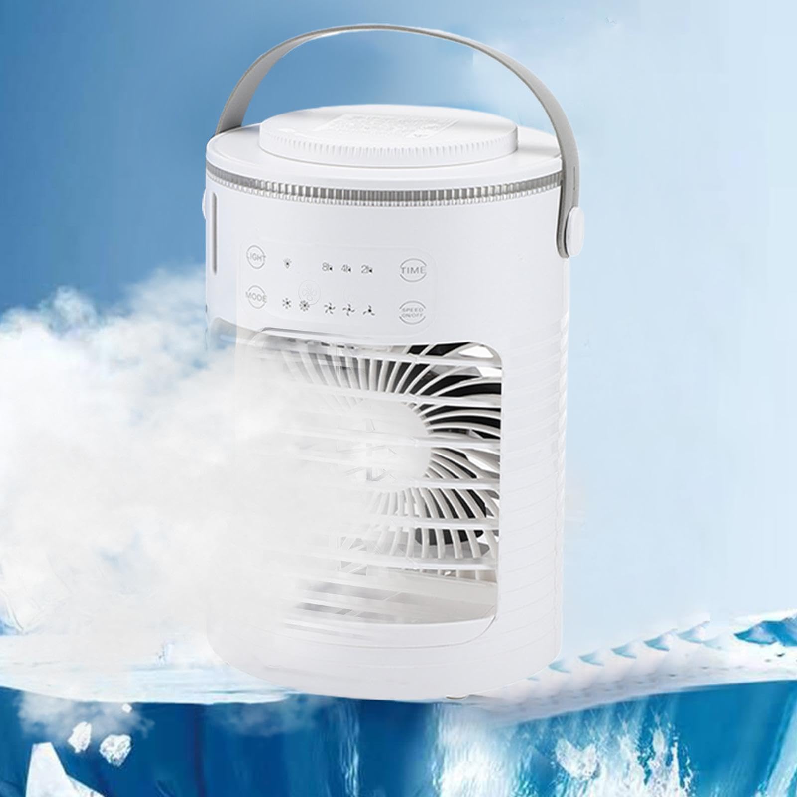 Ventilador con nebulización de agua 3 Velocidades Desmontable Portátil