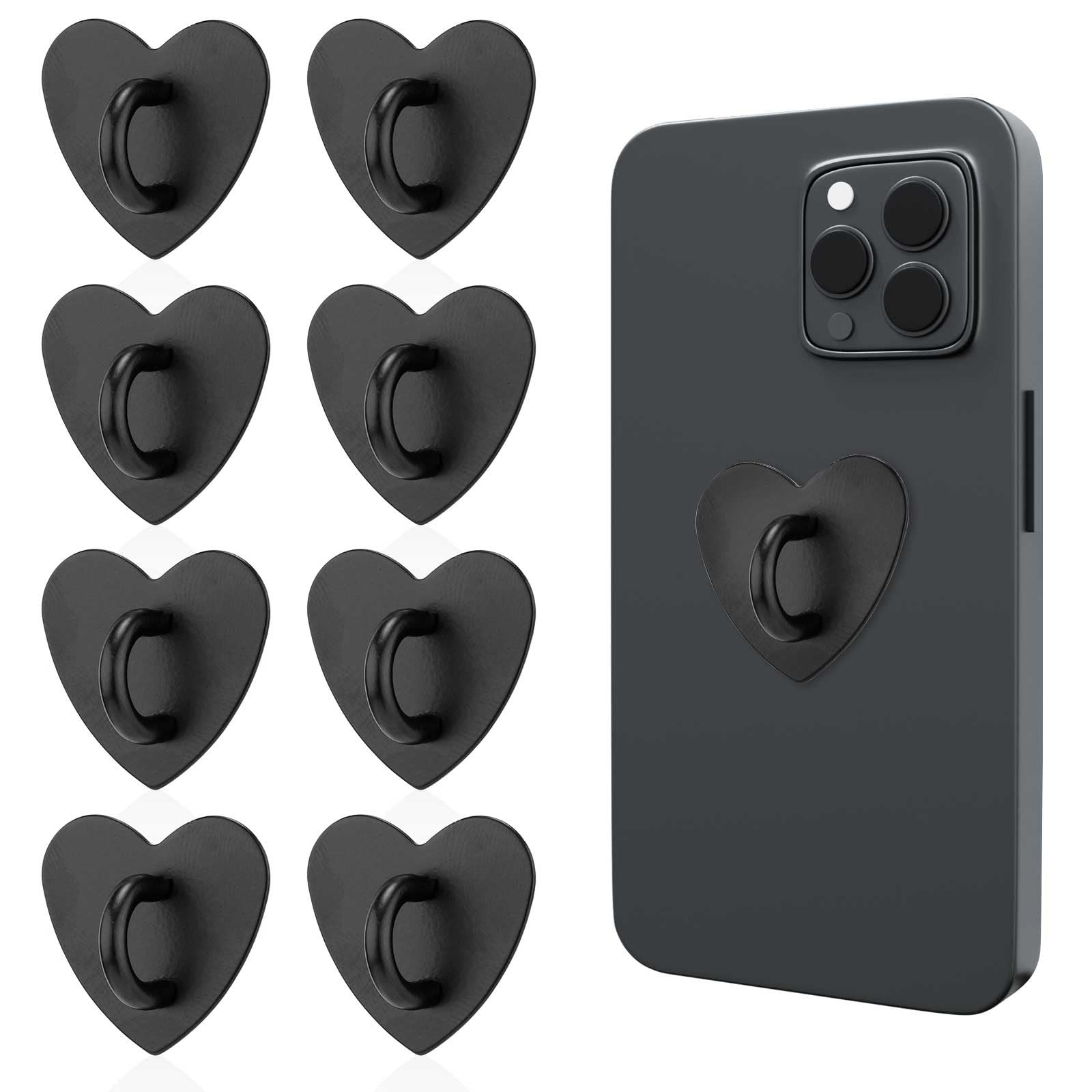 Supporto ad anello per telefono, anello per telefono – Supporto ad anello in metallo a forma di cuore | Supporto per cellulare | 10 pezzi supporto per anello per cellulare