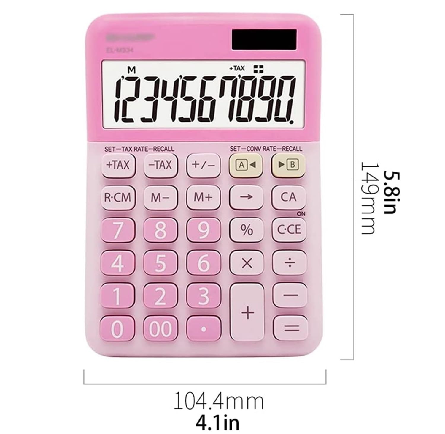Calcolatrice per Ufficio Calcolatrice con Display A 10 Cifre Calcolatrici da Ufficio di Base Calcolatrice da Tavolo Standard A Doppia Alimentazione Scuola(Blue)