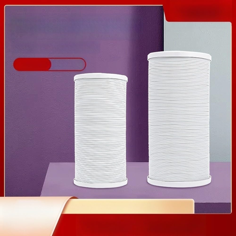Tragbarer Klimaanlagen-Abluftschlauch mit Klemmring für Midea Mobile AC-Einheiten, 13 cm, 15 cm, erweiterbares PVC-Rohr mit Stahldraht, Verstärkung, weiß (15 cm, 3 m)