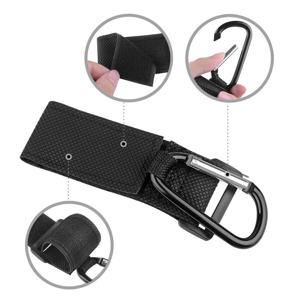 OFUN 4 Piezas Ganchos Carritos de Bebé, 25KG Teniendo Peso, Gancho Multifuncional para Silla de Paseo/mosqueton, Duradero y Resistente