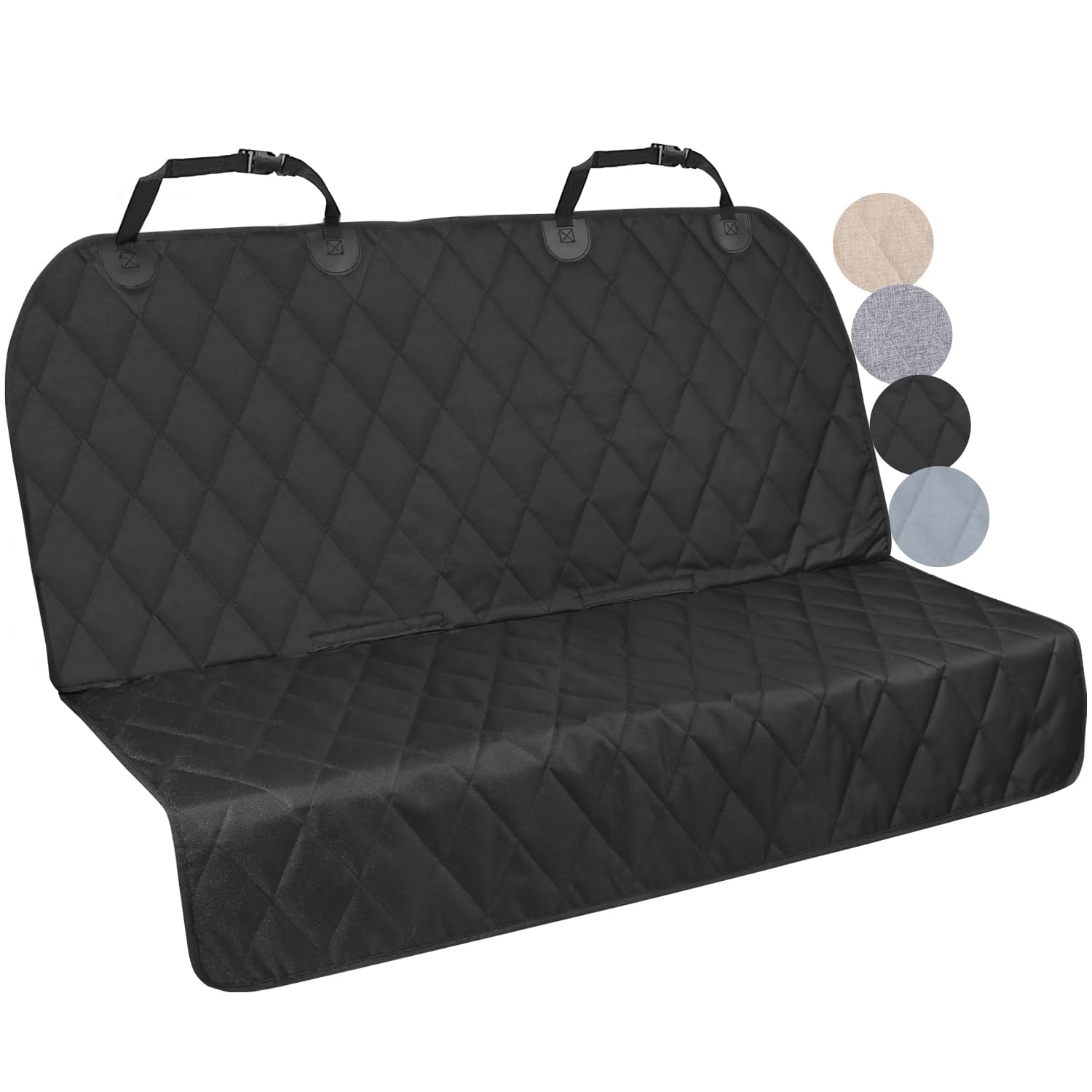 VIVAGLORY Dog Seat Cover Quickcover Seat Protector for Dog, Backseat Cover for Car, Back Rear Backseat Bench Protector, Standard, Black