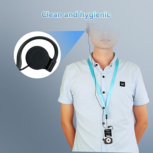 Miniatura 8 de Caja de 1 transmisor 15 receptores Retekess T130 auriculares inalámbricos con sistema de guía turística 99 canales sistema de traducción de iglesia