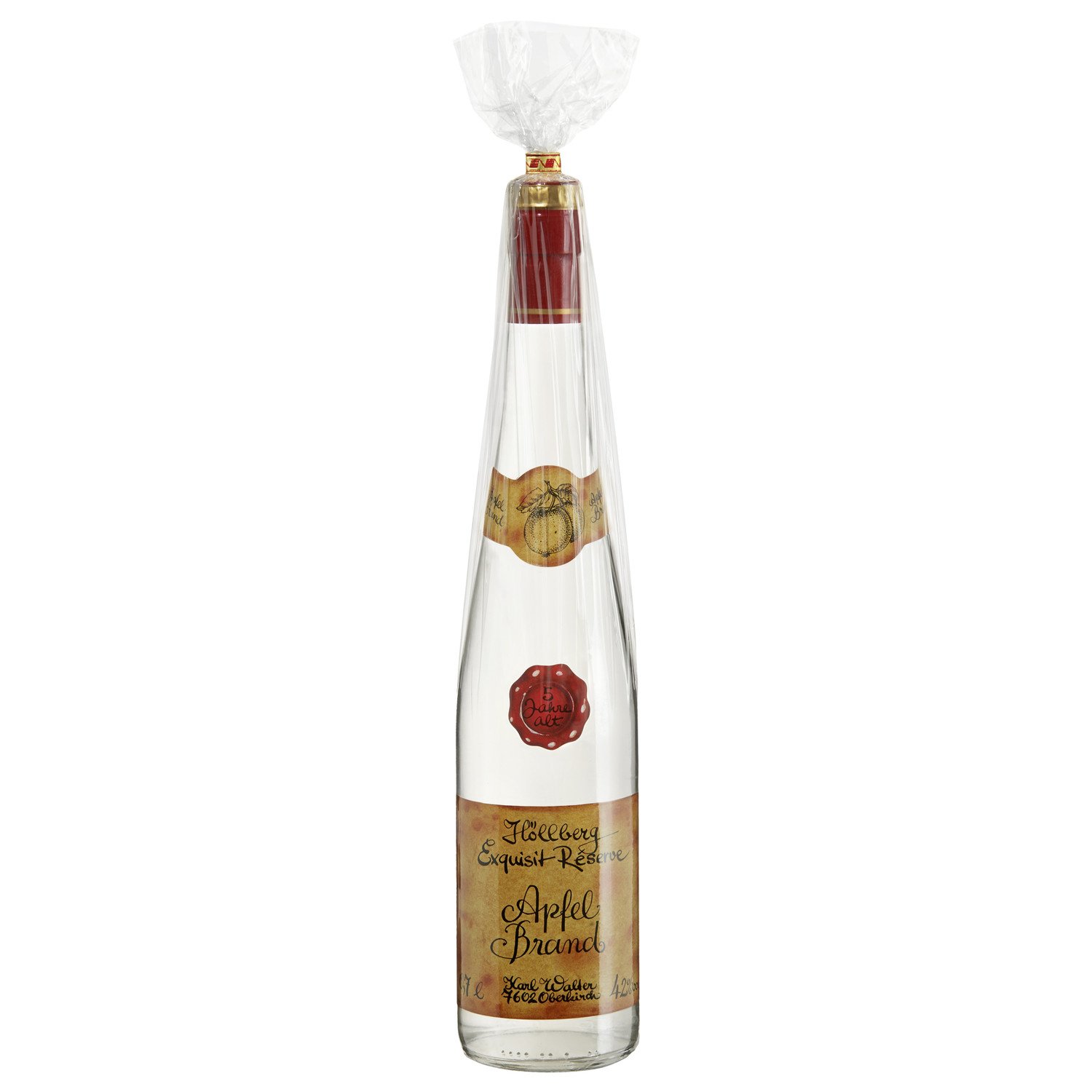 Original Höllberg Apfel Brand Réserve 42% vol. 0.7L | Premium Obstbrand mit edlem Apfel Aroma | Edelbrand aus Familienbrennerei