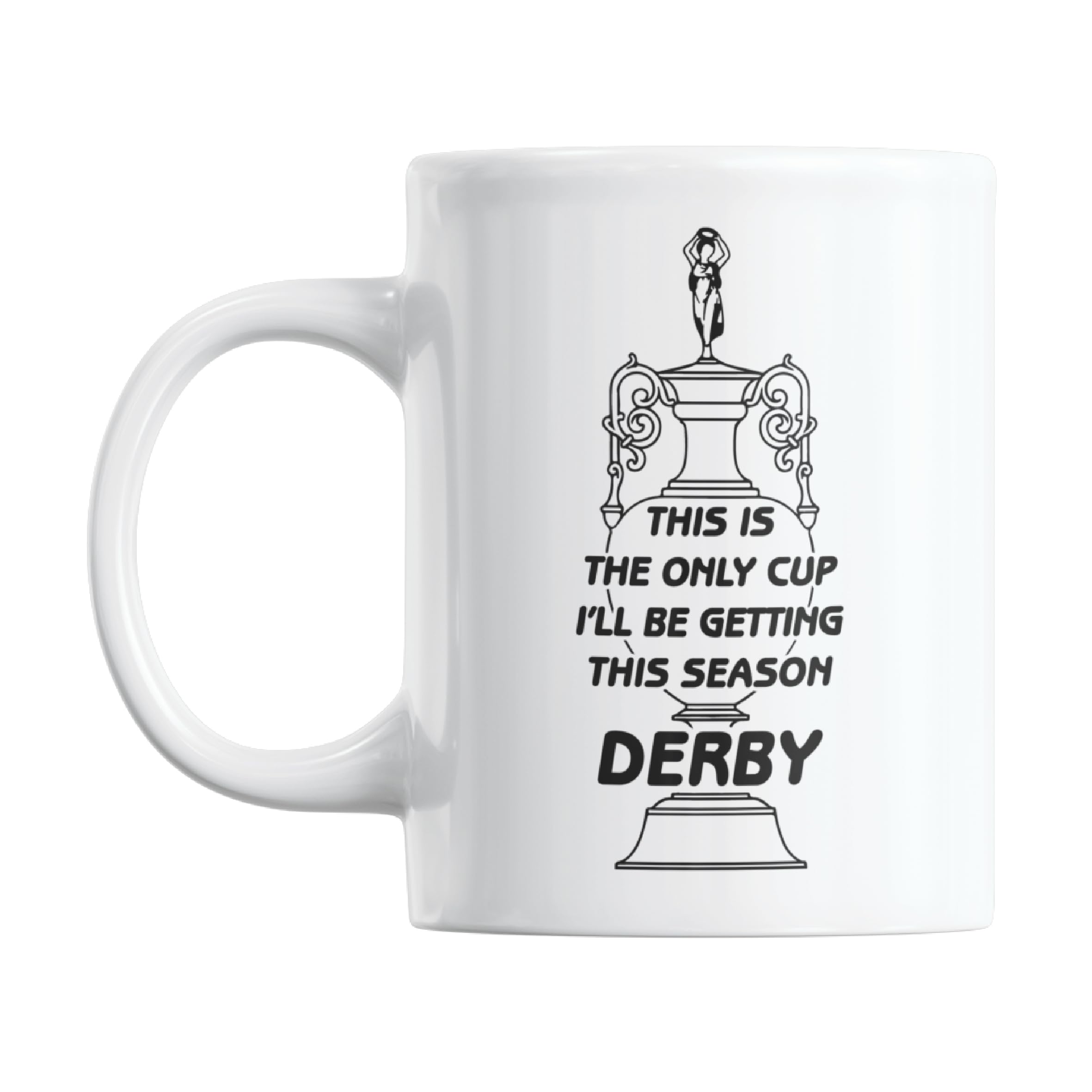 Mug Gift for Derby Fans | Football Secret Santa Mug Gift for Derby Supporters | Football Stuff, Joke Mug for Friends, Colleague, Cousin, Uncle, Dad, Father, Son, Brother 11oz — image 1