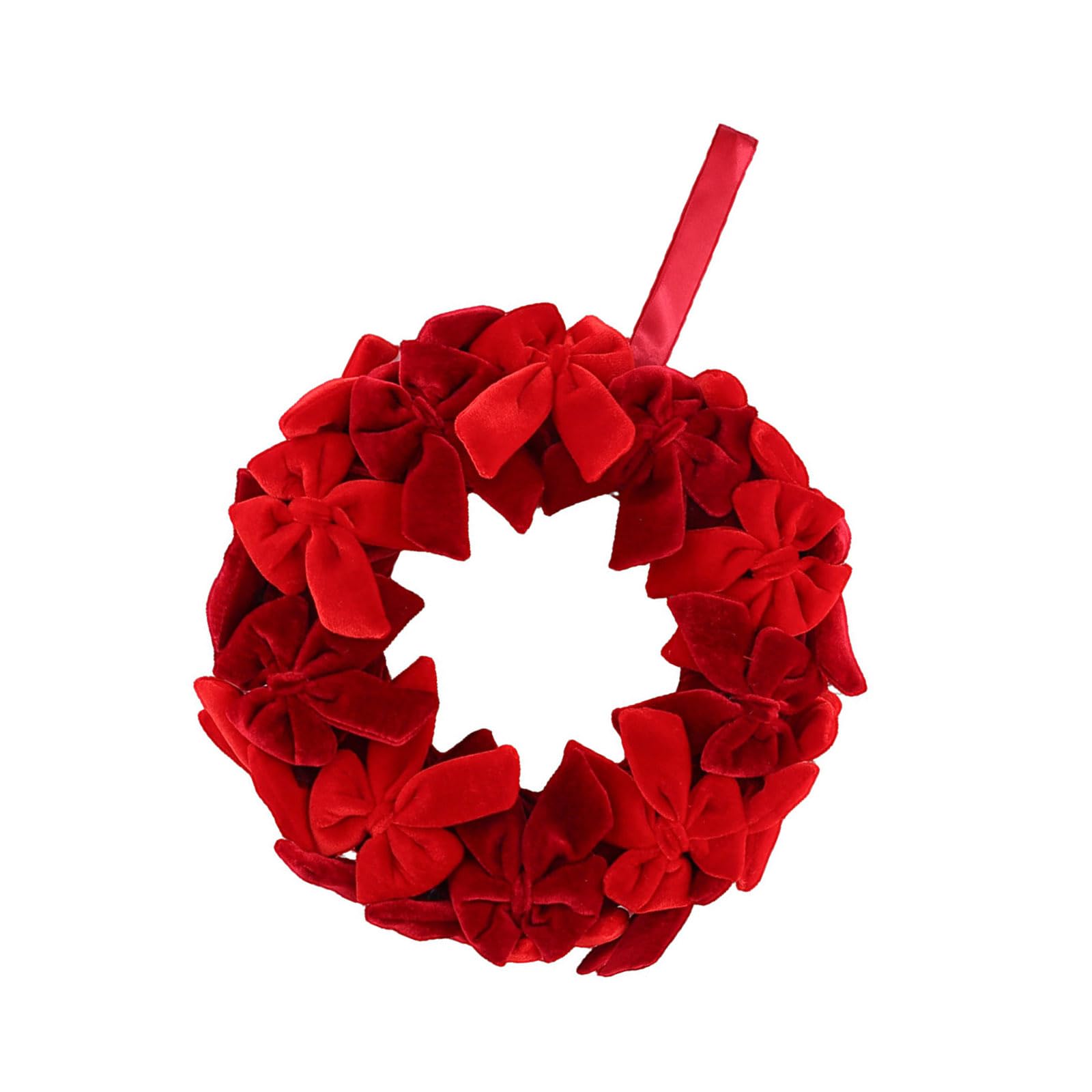 WAGHAVEN Fleece Christmas Wreath with Flocking Decoration for Holiday Party Decoration Mall Festival