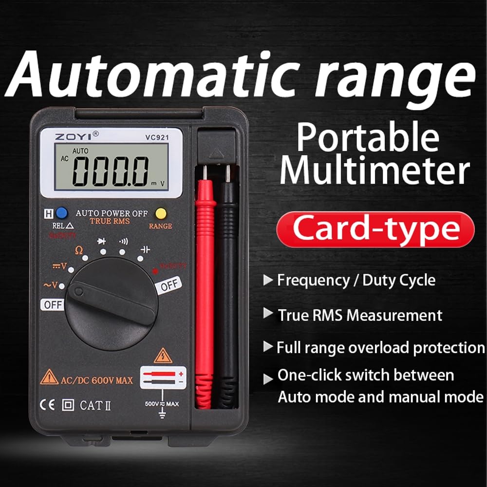 ZOYI VC921 Digital Multimeter 4000 Count, True RMS Mini Multi Voltage Tester for AC/DC, Current, Resistance, Capacitance - Image 2