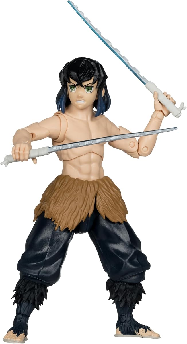 McFarlane Toys - Demon Slayer Inosuke Hashibira (Unmasked) 7in Action Figure | Demon Slayer Kimetsu No Yaiba 7 Inch Action Figure Wave 5 - Inosuke Hashibira (Unmasked)