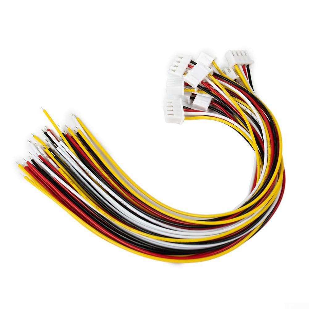Set di 10 connettori XH 2,54 mm per JST Style 2 3 4 pin maschio femmina con fili per progetti di montaggio su PCB (4 pin)
