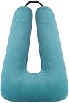 Traveling Car Pillow for Kids Adults, Kids Travel Pillow, Kids Car Pillow for Sleeping, Car Seat Pillow for Toddlers, Head and Body Support U Shaped Pillow for Travel (Blue)