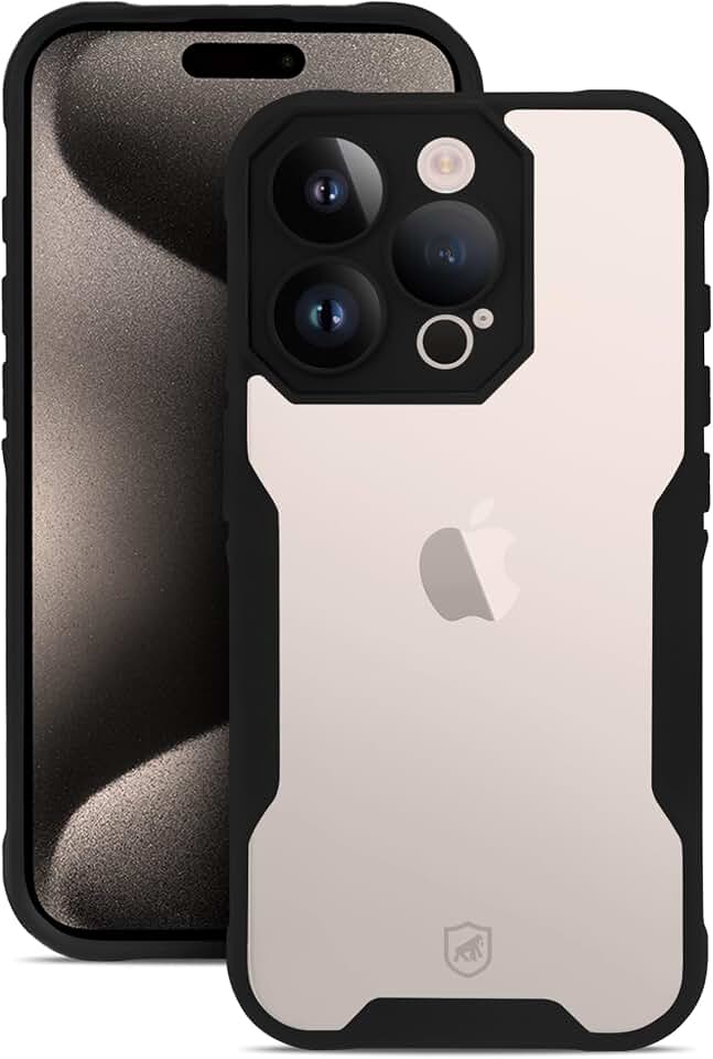 Gshield Capa Case Capinha Dual Shock Sense Preta Acabamento Premium Proteção Contra Arranhões, Quedas e Impactos para (iPhone 15 Pro Max)