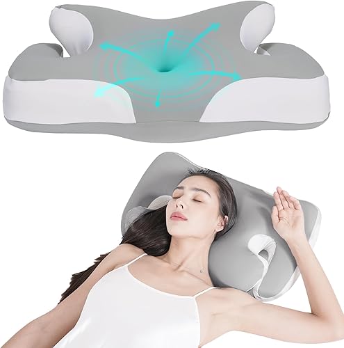 Cervical Pillow for Neck and Shoulder,Cervical Neck Pillow for Pain Relief,Cooling Odorless Orthopedic Memory Foam Pillow,Ergonomic Neck Support Pillow for Side Back Stomach Sleepers with Pillowcase