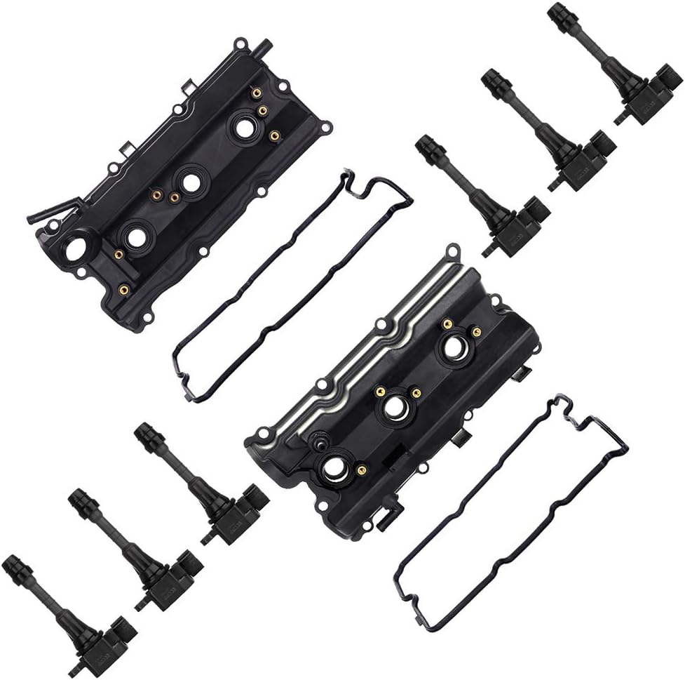 ECCPP Valve Covers with Valve Cover Gaskets for 2003-2008 for Infiniti FX35 with Ignition Coils