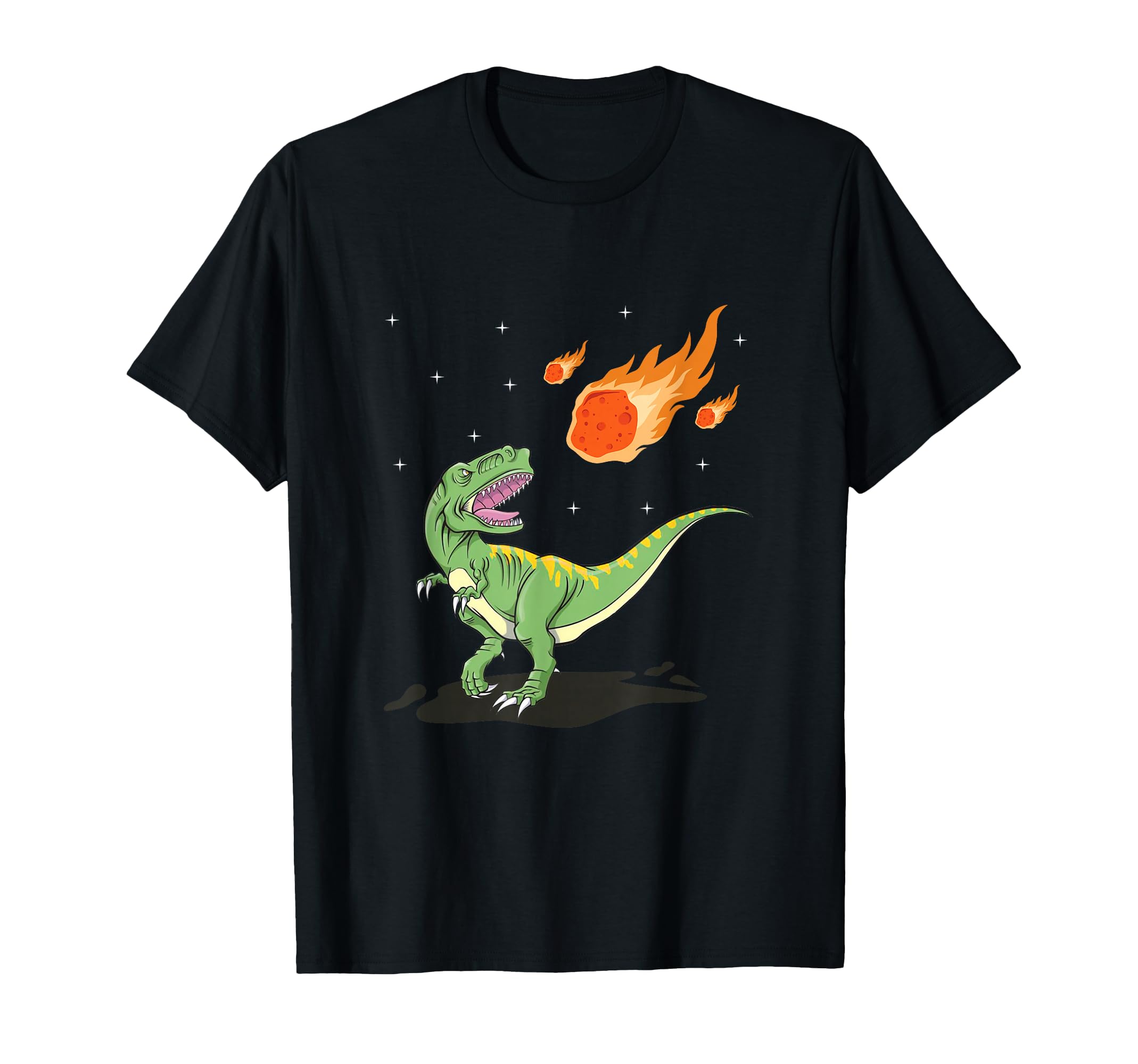 Dinosaur Meteorite Comet Meteor Shower Tyrannosaurus T-Shirt