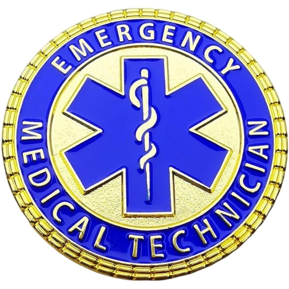 Dianzan Broche Caducée Étoile De Vie Médicale, Broche Ronde Bleue Symbole Ambulancier Paramédical, Broche À Revers pour Médecin Infirmière