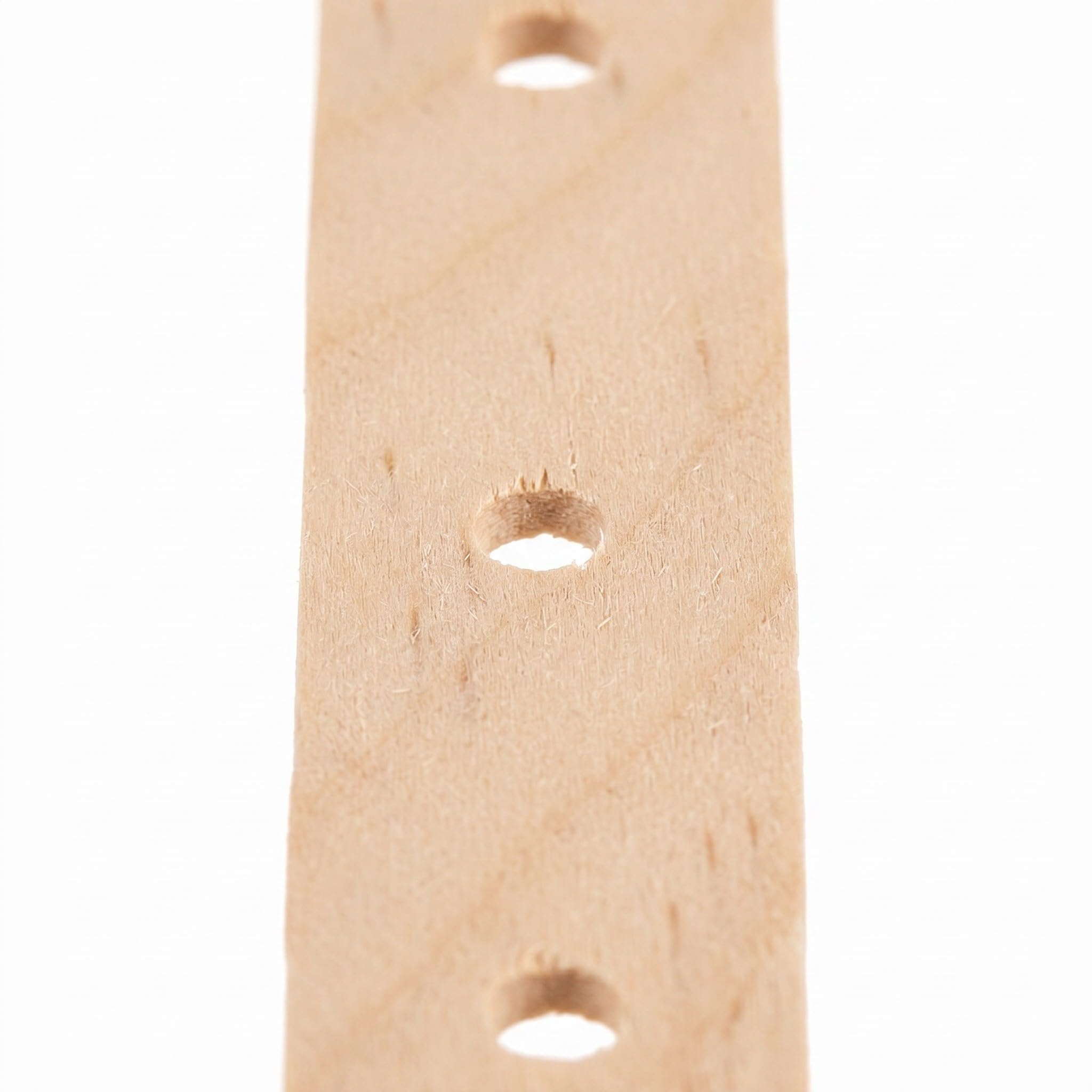 ibasenice 500 Unidades Materiales de Madera para Manualidades DIY con Palitos Perforados Resistentes al Desgaste y Superficie Lisa, Ideales para Construcción de Figuras Educativas