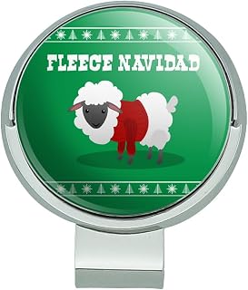 GRAPHICS & MORE Fleece Feliz Navidad Sheep Christmas Holiday Golf Hat Clip with Magnetic Ball Marker