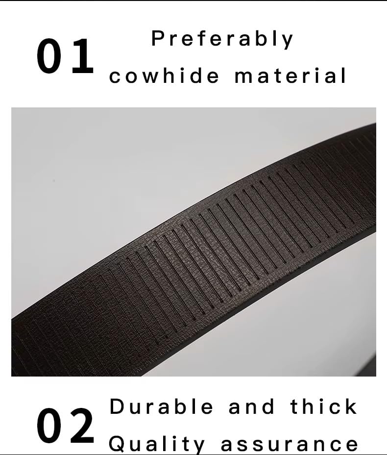 Image of NAPA HIDE Men's Auto Lock Vegan Leather Belt | Stylish Adjustable Buckle Belt for Formal & Casual Wear I Fits upto 40 Inches Waist size