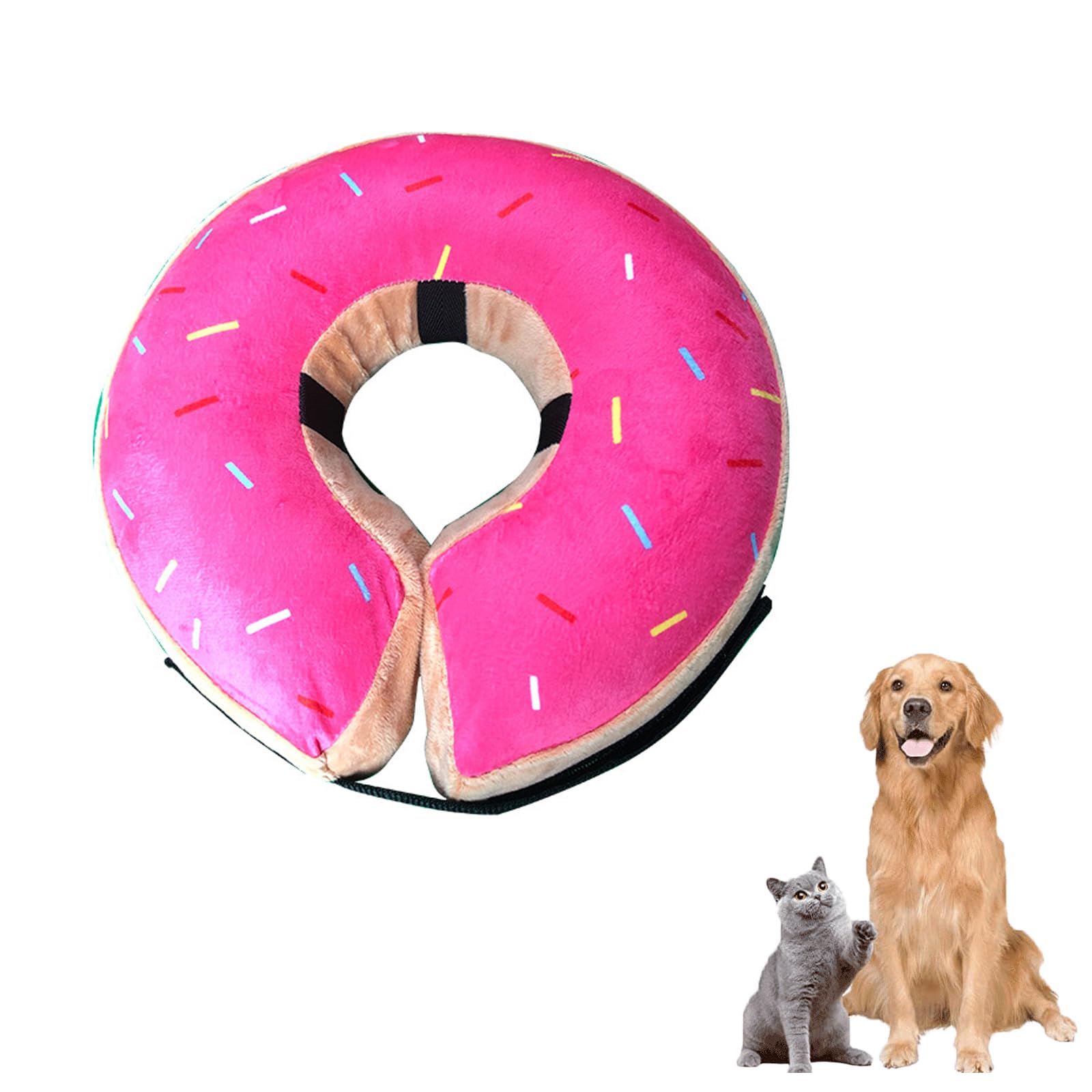 Remplacement De Cône De Chien Après Chirurgie pour Grands Et Moyens Petits Chiens, Collier De Cône Gonflable Doux pour Chiens Et Chats, Collier De Cou De Chien,B,XL
