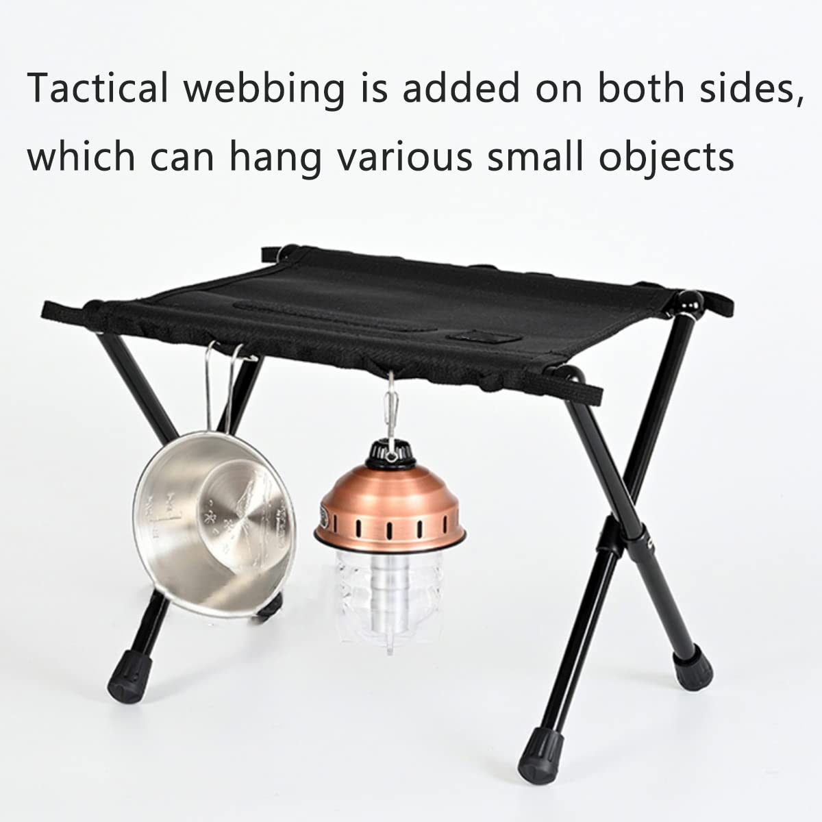 WLXW Tabouret Pliant Portable Tactique en Alliage Facile À Ranger Tabouret De Camping Léger, pour Voyage Pêche Randonnée Jardinage Pique-Nique Plage Barbecue en Plein Air