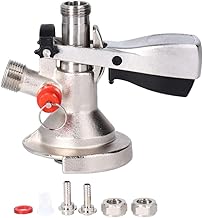 Keg Coupler, Stainless Steel Wine Making Keg Coupler G5/8 A Type Beer Keg Tap Distributor Coupler, Brewing Barrel Tap Coupler Accessory with Relief Valve