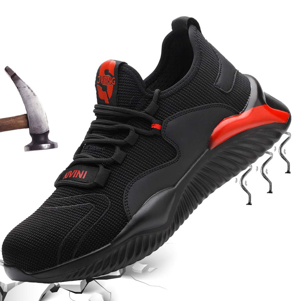 Scarpe Antinfortunistiche Uomo Donna Safety Shoes Punta in Acciaio Leggere Scarpe da Lavoro Traspiranti Sneakers Antinfortunistiche