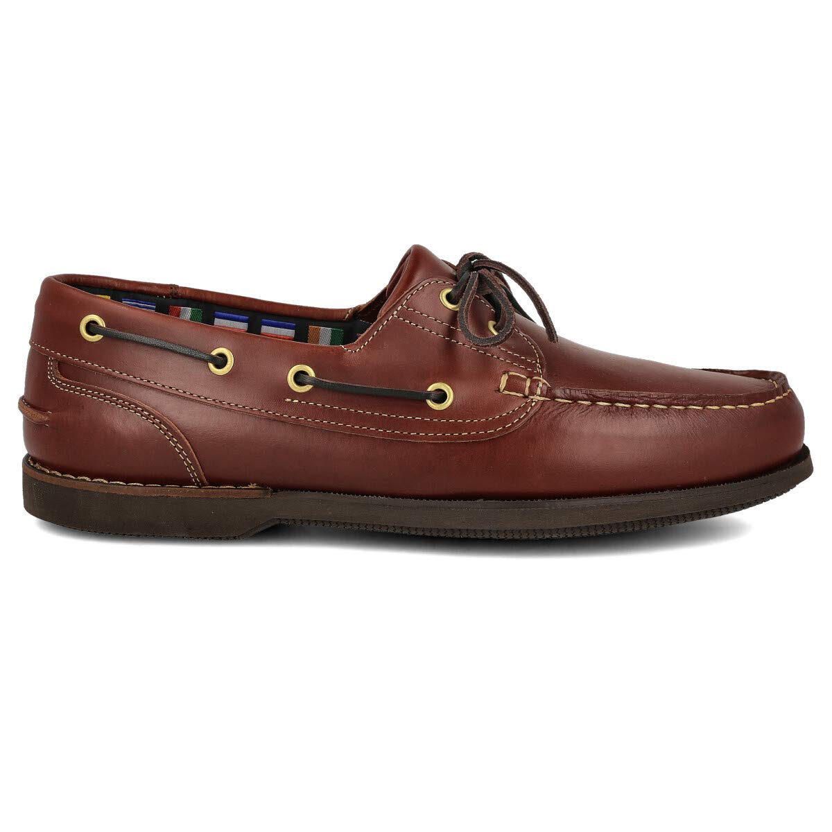 Scarpe da Barca Mocassino Uomo in Pelle Sportivo Casual. Pelle Ingrassata. con o Senza Lacci. Suola di Gomma. Taglie Grandi Marrone, Nero e Navy