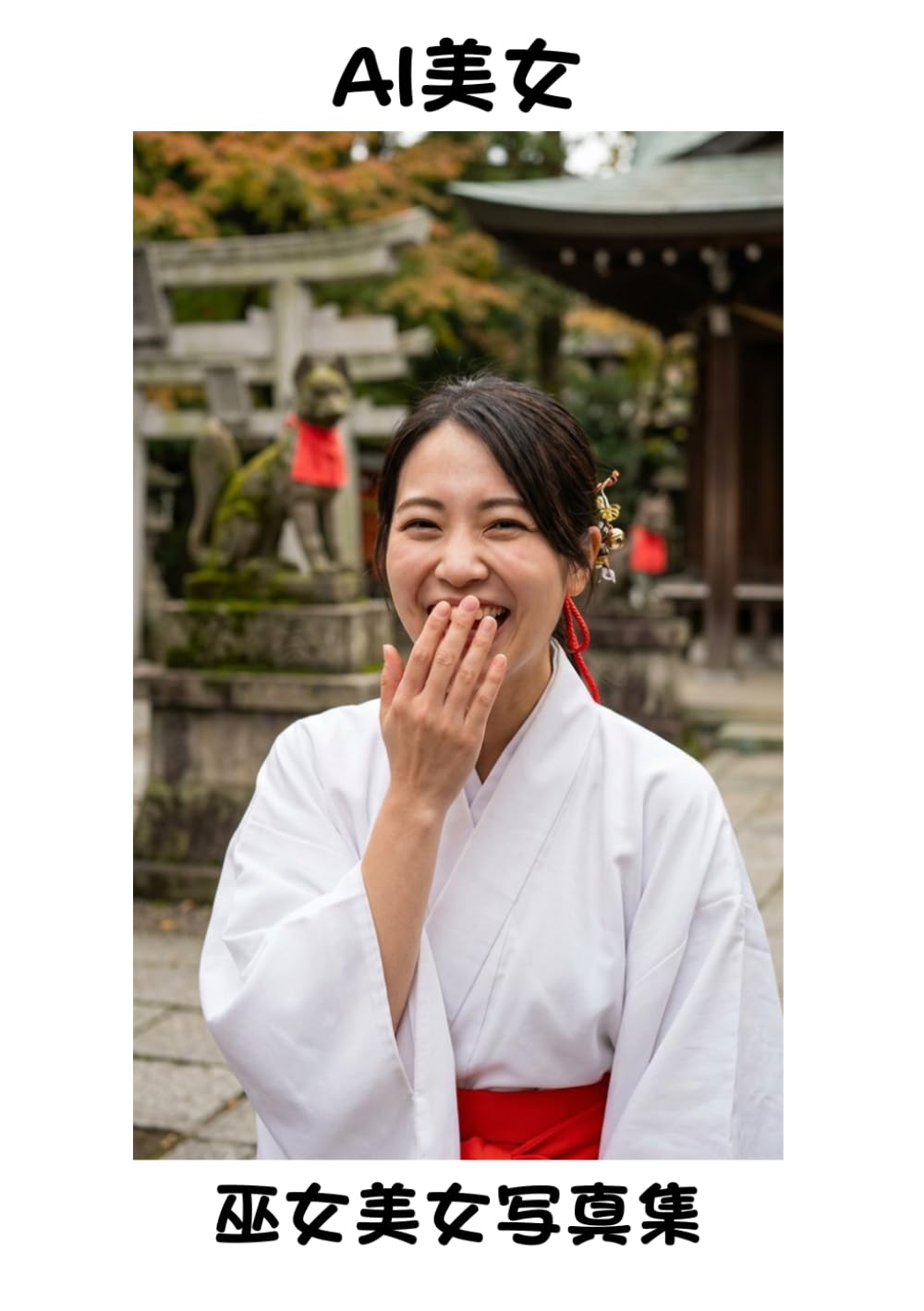 【AI美女】雨上がりの神社の巫女美女写真集