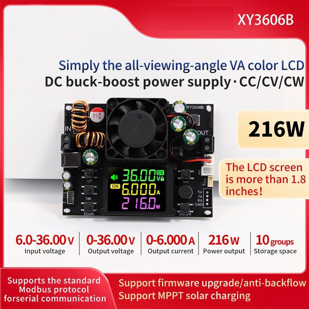 Convertisseur Boost Numérique LCD - Entrée 6-36V, Sortie 0.6-36V, 5A 80W, Avec Contrôle Programmable - 10