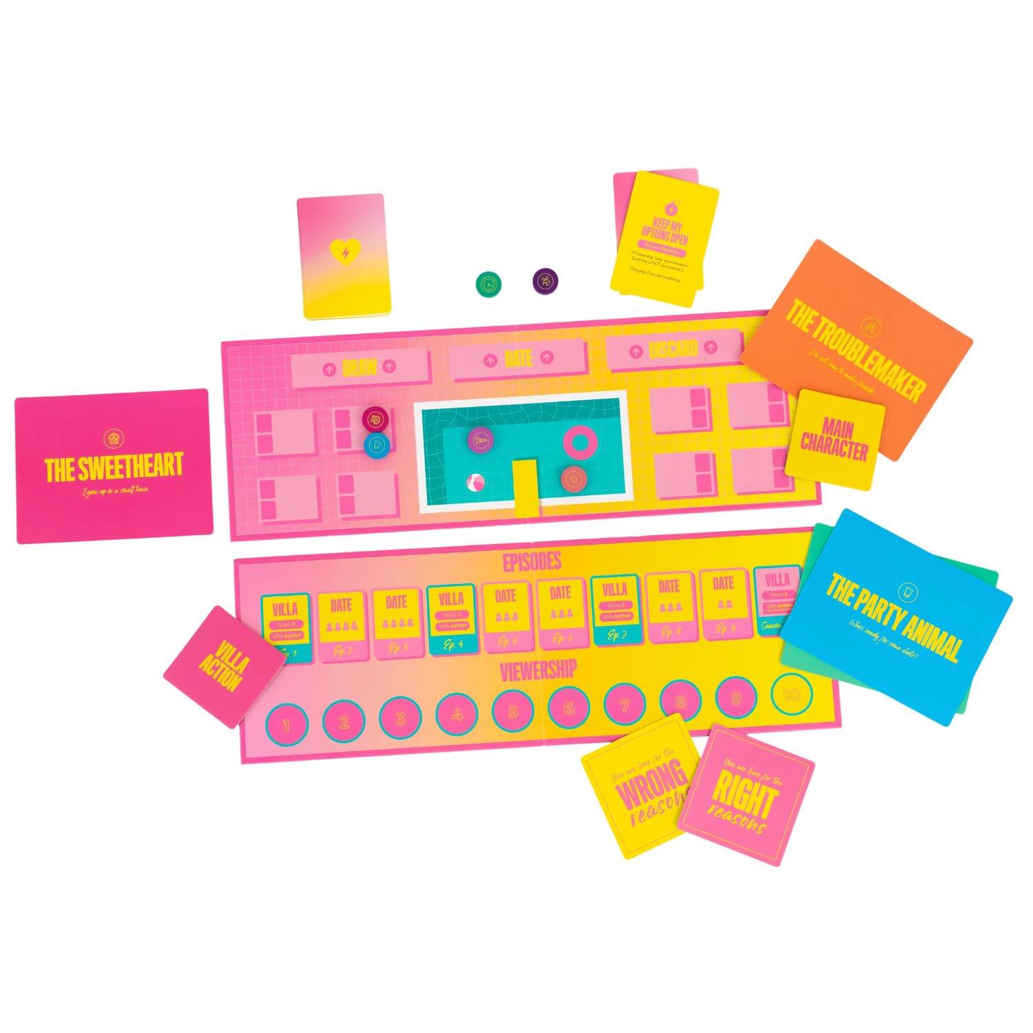Lovestruck – Jeu de société de télé-réalité | 5 à 10 joueurs, pour groupes, soirée de jeu pour adultes, aucune connaissance télévisée nécessaire, déduction sociale