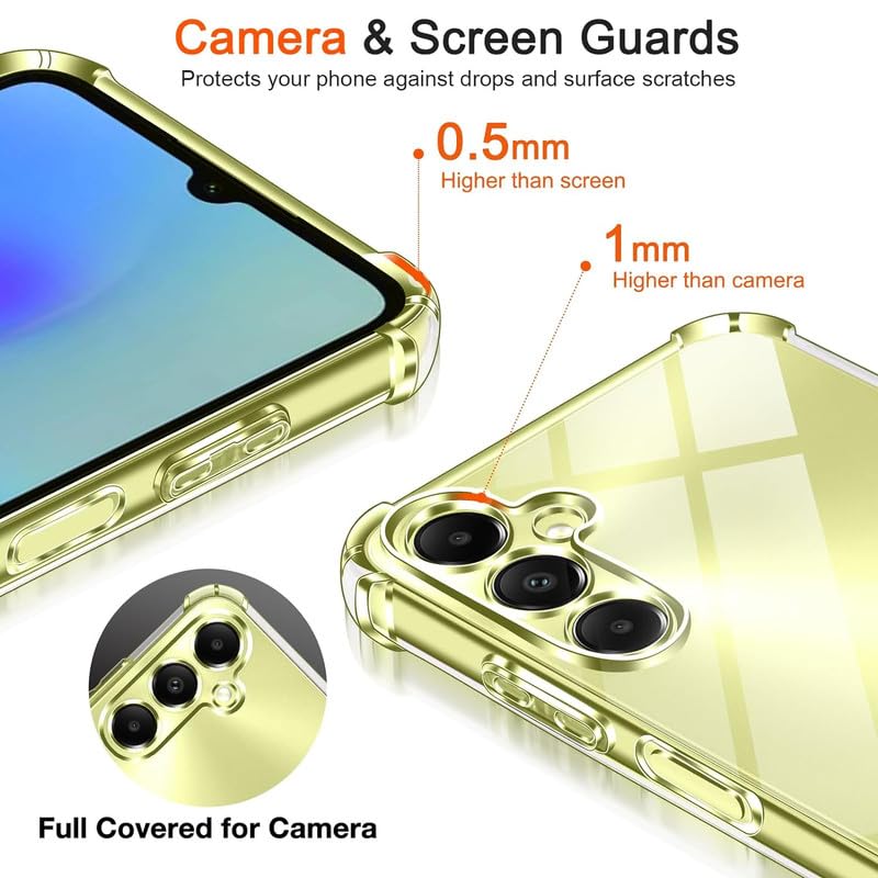 Image of Case Creation New Samsung F15 5G Premium Imported 0.3mm Crystal Clear Totu Silicone Transparent Flexible Soft Corner Protection with TPU Slim Back Case Color Cover for F15 5G