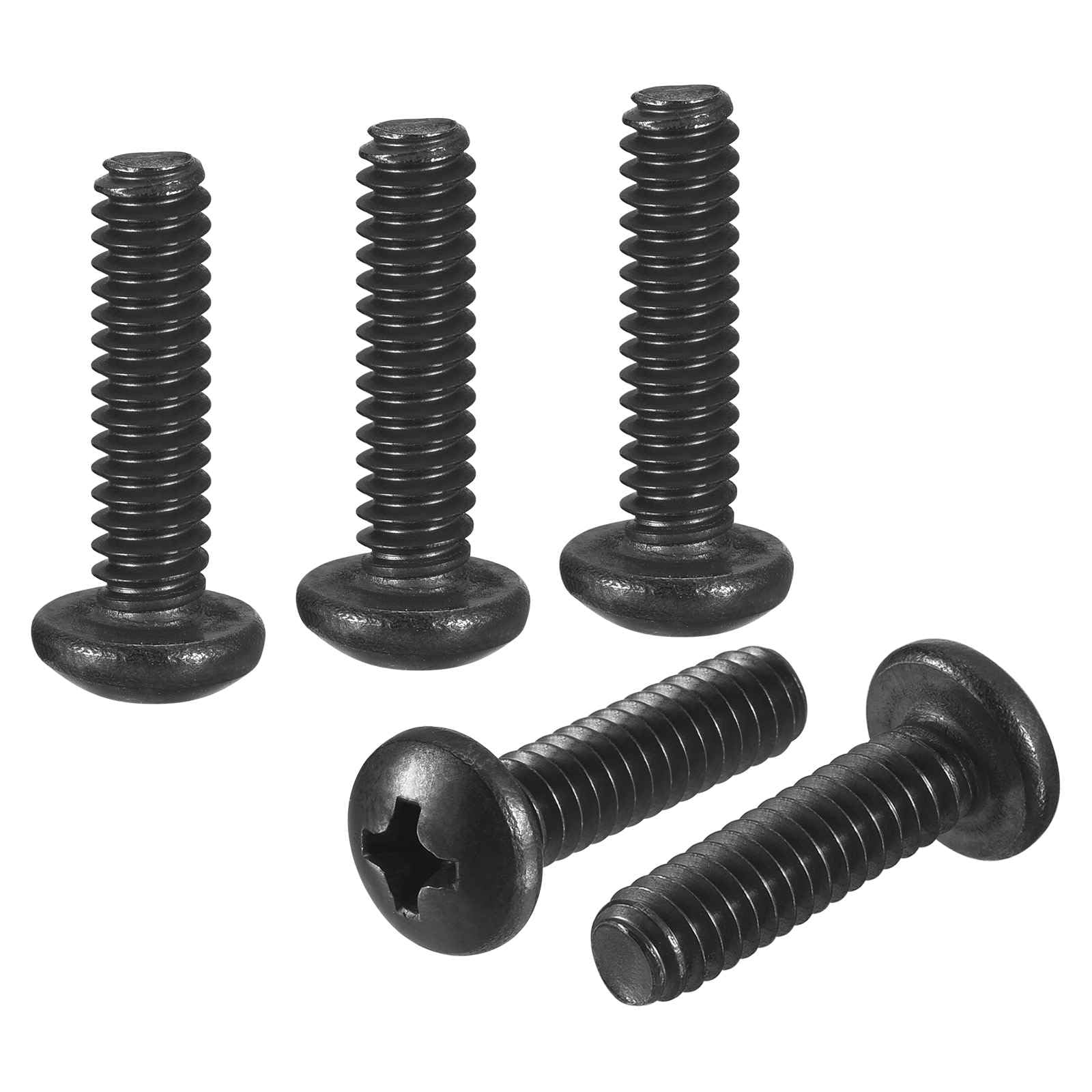 DTGN #10-24x3/4" Pan Head Machine Screws - 25pcs - Good for Machinery - 304 Stainless Steel Phillips Machine Screws Bolts - Black