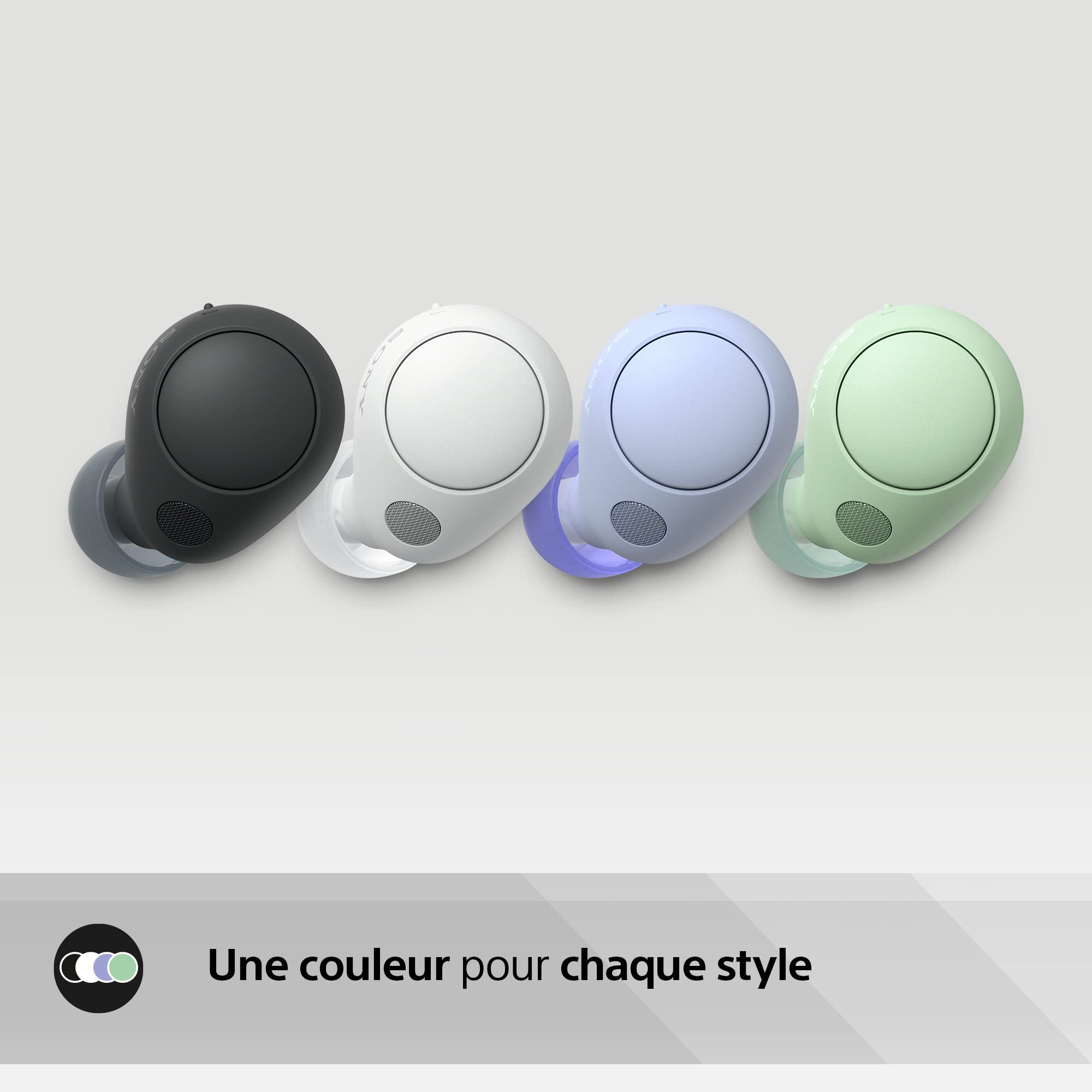 Sony WF-C700N - Écouteurs Bluetooth® sans Fil avec Reduction de Bruit (Compacts, Légers, avec connexion Multipoint, étanchéité IPX4, Jusqu'à 20 Heures d'autonomie, charge rapide, IOS & Android) - Noir