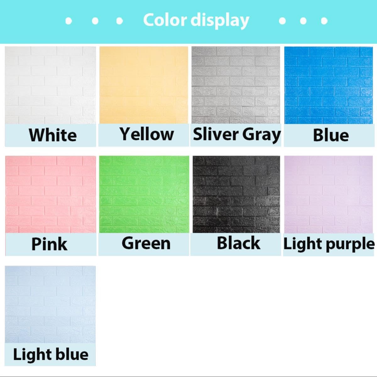 Papel tapiz autoadhesivo Peel and Stick Panel de pared 3D Sala de estar Pegatinas de ladrillo Dormitorio Habitación de niños Papeles de ladrillo Decoración para el hogar-Verde,12pcs70x77x0.3cm