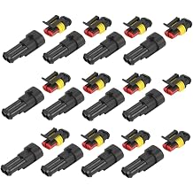 Waterproof Electrical Wire Terminal Connectors 15 Pairs for Motorcycles