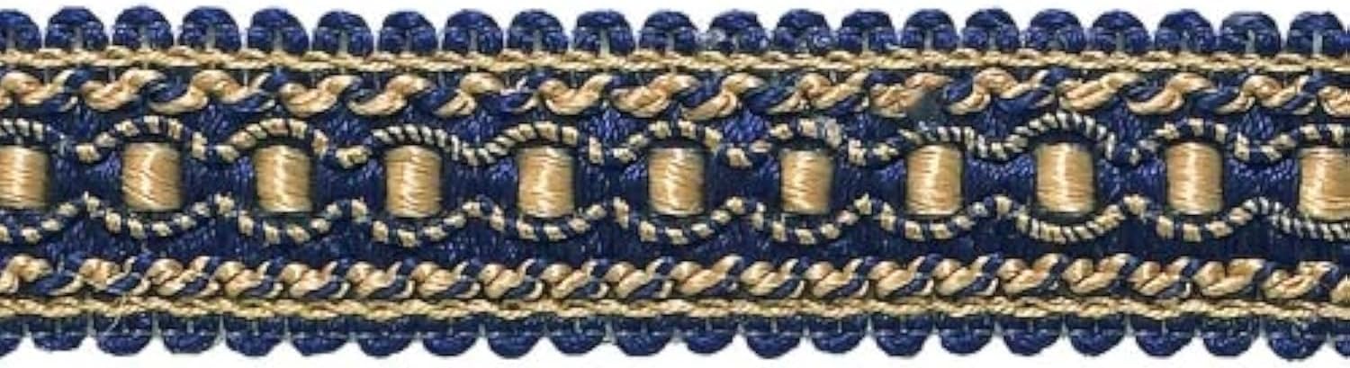 DÉCOPRO 1" (2.5cm) Wide Imperial Collection Decorative Gimp Braid Trim # 0125IG, Rustic #4975 (Light Gold, Beige and Yellow Gold) 27 Yard Package (82 ft/25m)