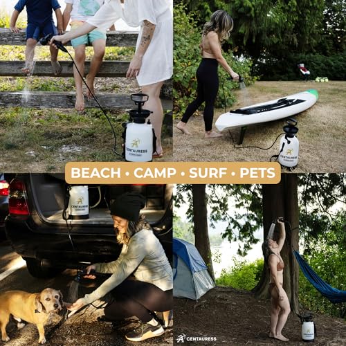Bomba de Ducha Portátil para Camping con Soporte y Válvula de Seguridad (45 PSI) - Ducha Portátil para Camping - Kit de Enjuague para Surf - Ducha de Playa - Kit de Ducha para Campamento - Ducha Exterior Portátil miniatura 5