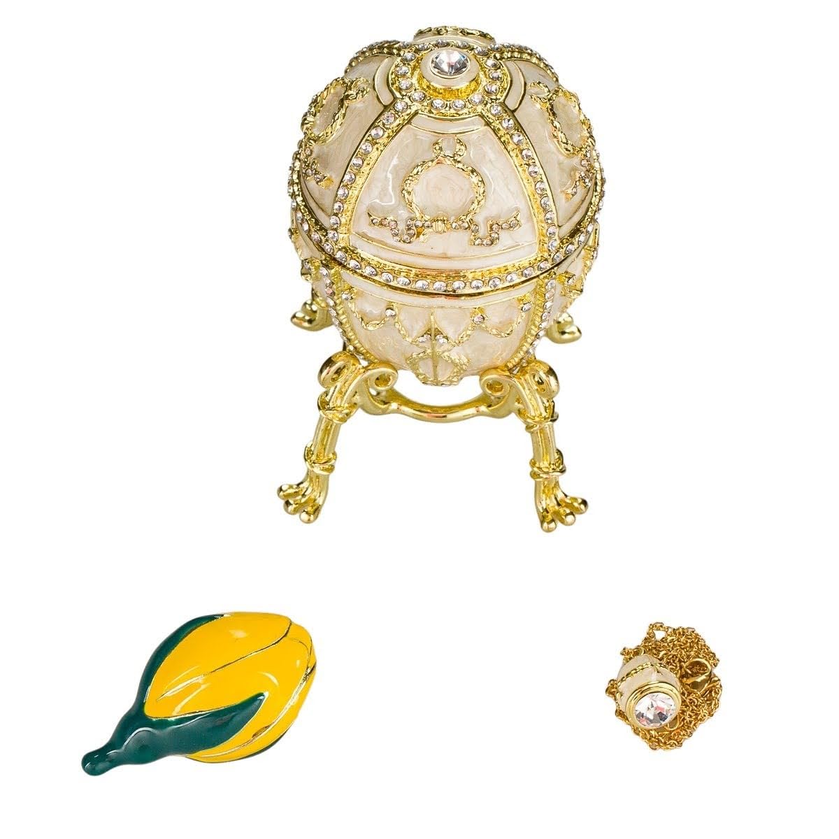 danila-souvenirs Uovo in Stile Fabergé portagioie Ferrovia
