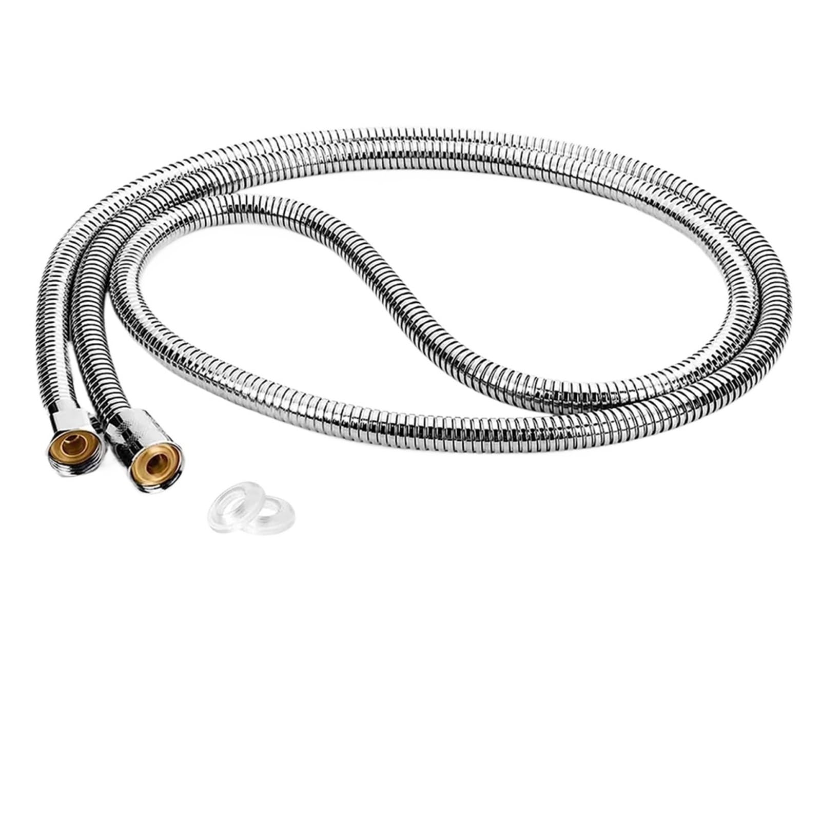 Universal Flexible Shower Hoses, Shower Hose Flexible Stainless Steel Leak-Proof Pipe 150cm for Bathroom Accessories