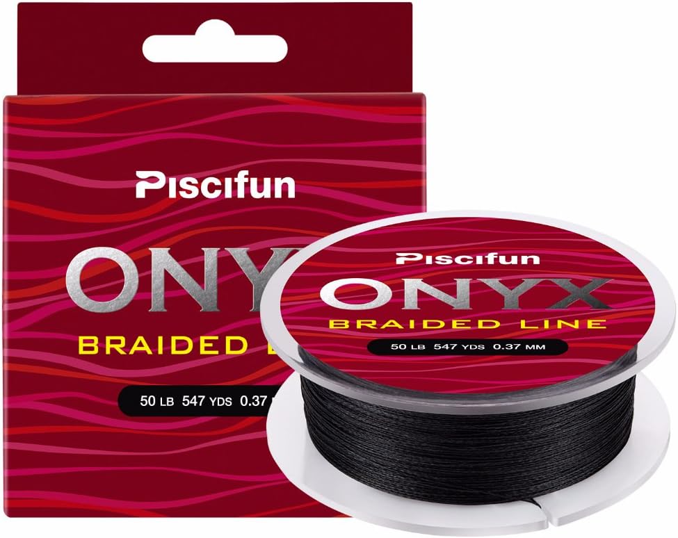 Piscifun Onyx Braided Fishing Line 6lb-150lb Superline Abrasion Resistant Braided Lines Super Strong High Performance PE Fishing Lines : Sports & Outdoors