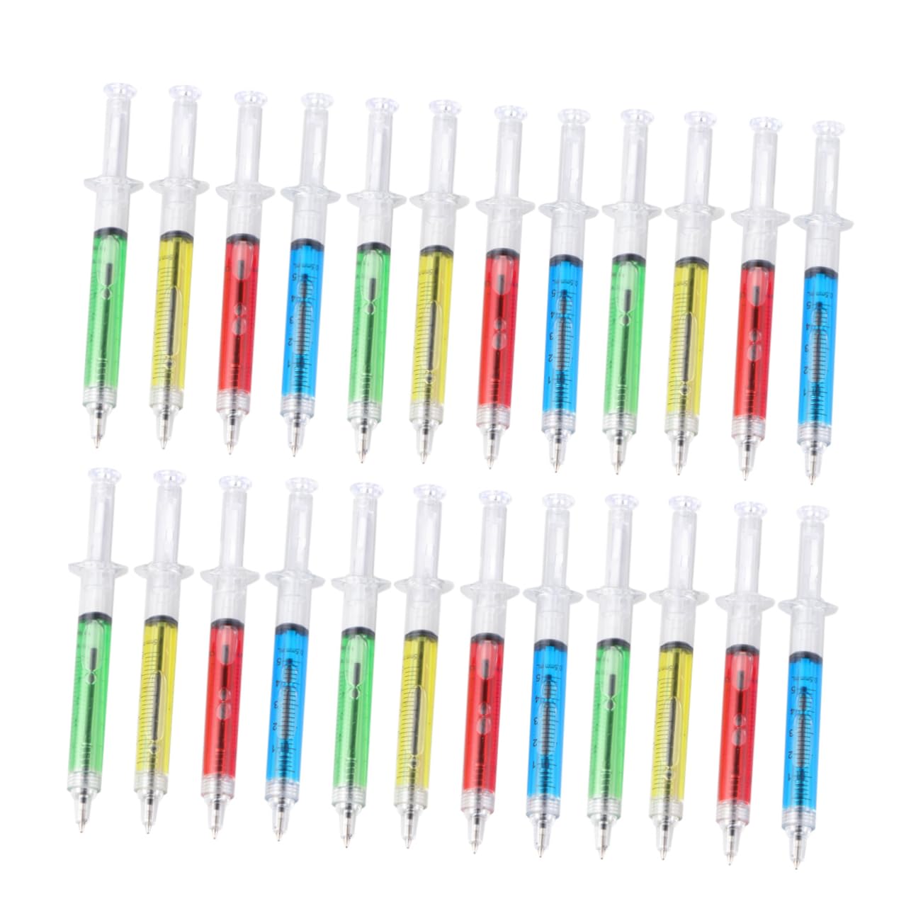 2 Set Di Penne A Sfera in Plastica Penne A Sfera in Plastica Giapponese Penne A Sfera Con Inchiostro Liquido Ricaricabili Per Ufficio Scolastico 24 Pezzi * 2