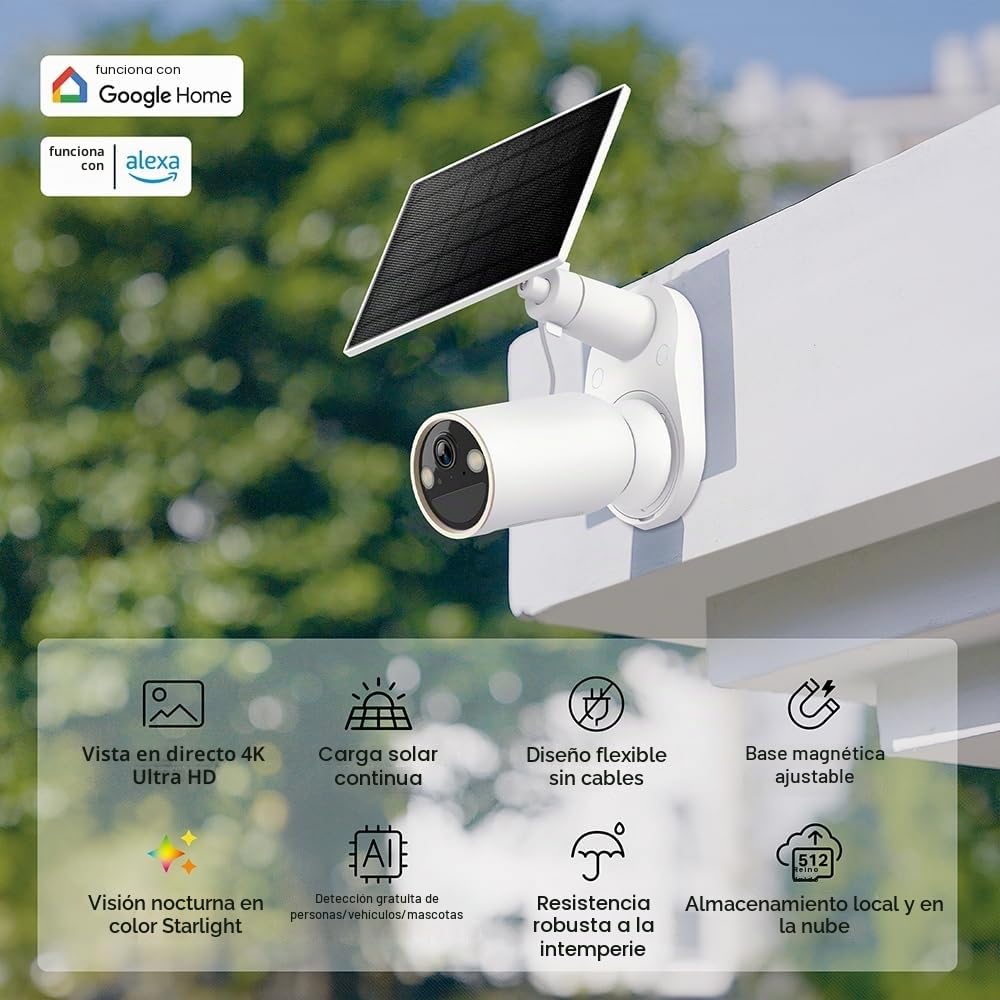 Tapo C460 Kit 4K 8MP Batería Solar Cámara de Seguridad para Exteriores inalámbrica, CCTV, Ultra HD, sin Tarifa mensual, detección de IA, conversación bidireccional, IP66, visión Nocturna a Color