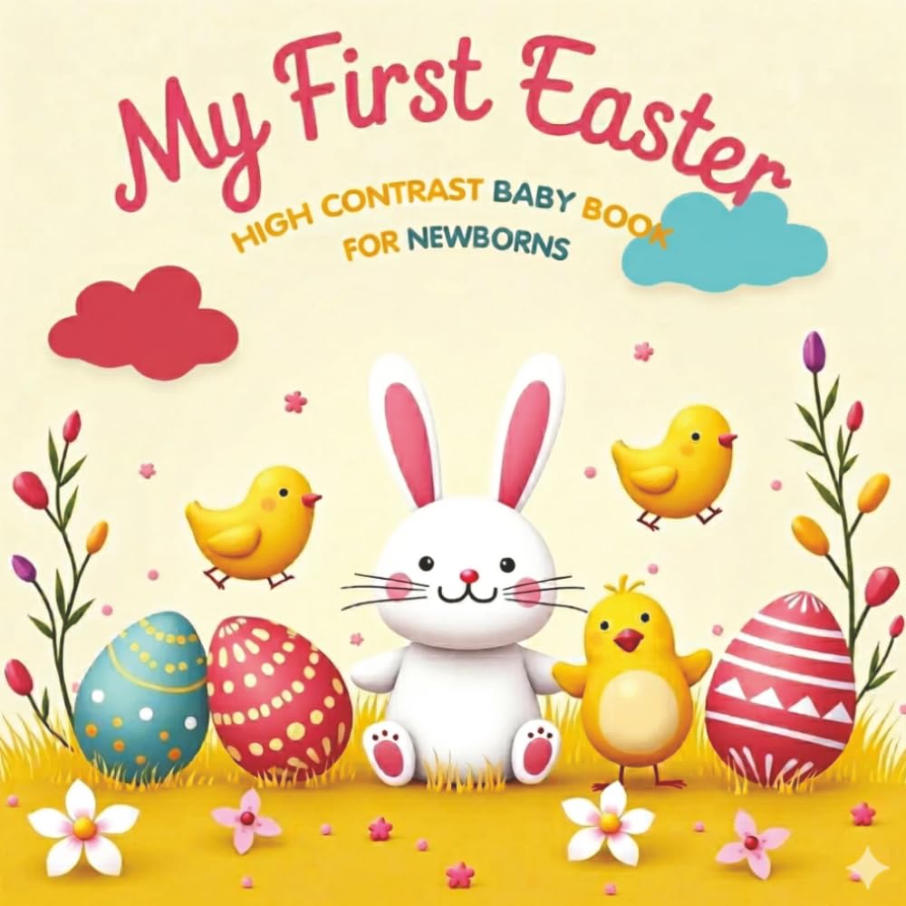 My First Easter: High Contrast Baby Book for Newborns (0–12 Months): Black & White Images for Visual Development – Great Easter Basket Stuffer (Easter Collection)