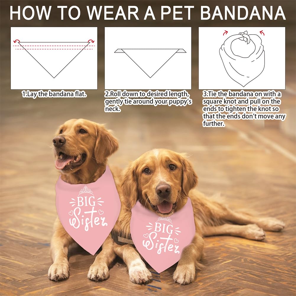 arricraft 1 Pink Unbleached Cotton Adjustable Triangle Dog Bandana - Image 4
